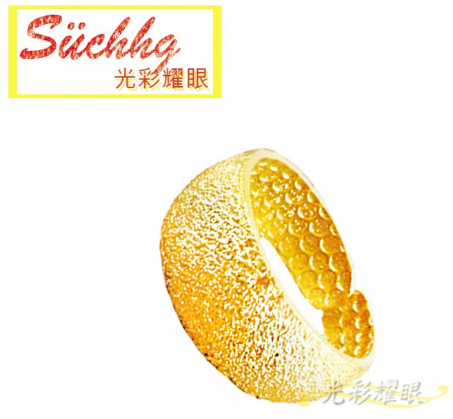 開運招財 千足金霸氣金戒 開口戒指 結婚用品 婚戒 新郎新娘飾品 可調戒指