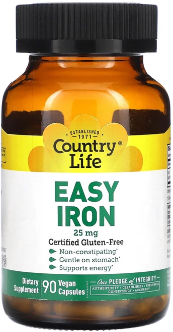 효과가좋습니다 Country Life 순한 철분 25mg 베지 캡슐 90정 고급영양제, CountryLife순한철분25mg베지캡슐90정, 1개 - 쿠팡