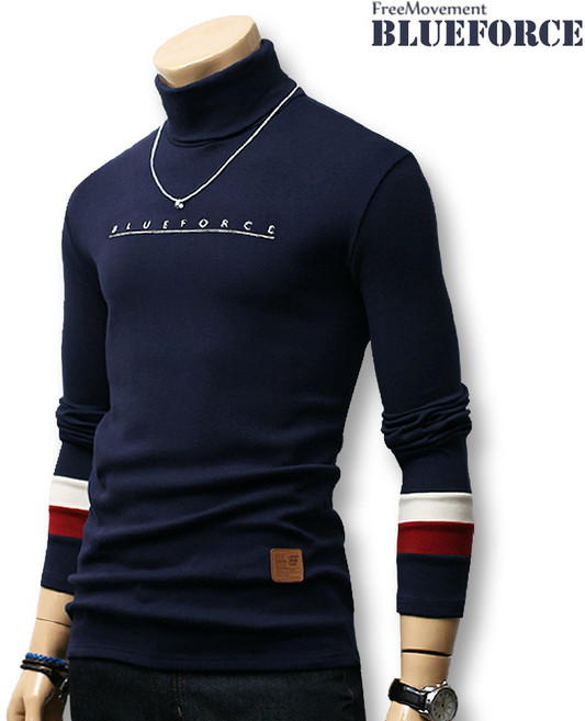 블루포스 메러츠 남자 폴라티 목티 남성 목폴라 가을 겨울 빅사이즈 긴팔 티셔츠 단체티