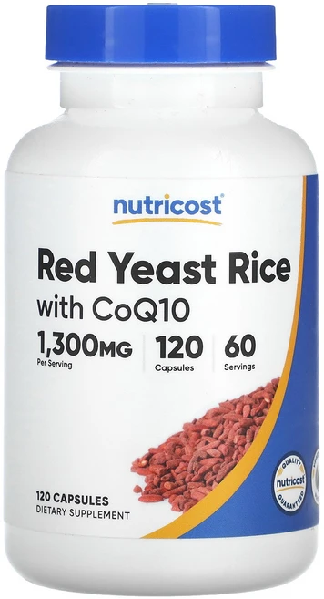 Nutricost 뉴트리코스트 레드 이스트 라이스 코큐텐 120 캡슐 영양제, Nutricost 뉴트리코스트 레드 이스트 라이스 코큐, 1개, 120정 - 쿠팡