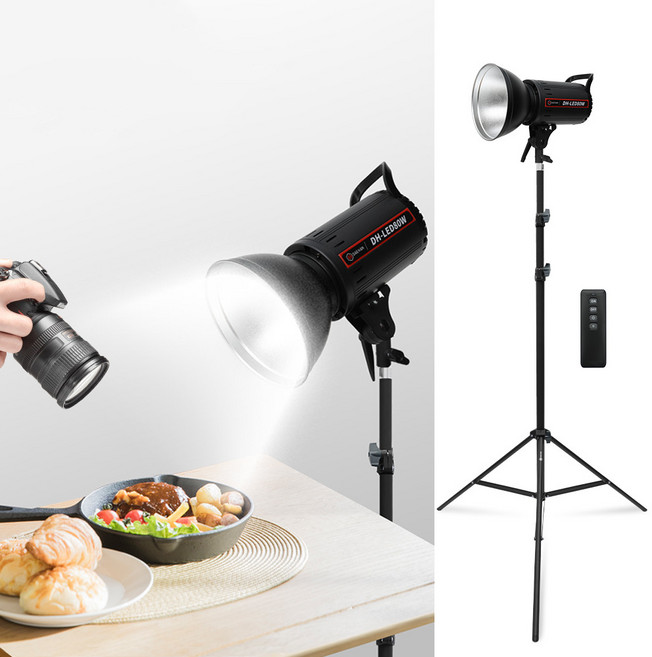 음식 제품 사진 촬영 셀프 상품 카메라 지속광 조명 삼각대 썬빔 80w 세트, 1세트, 80W+삼각대 세트