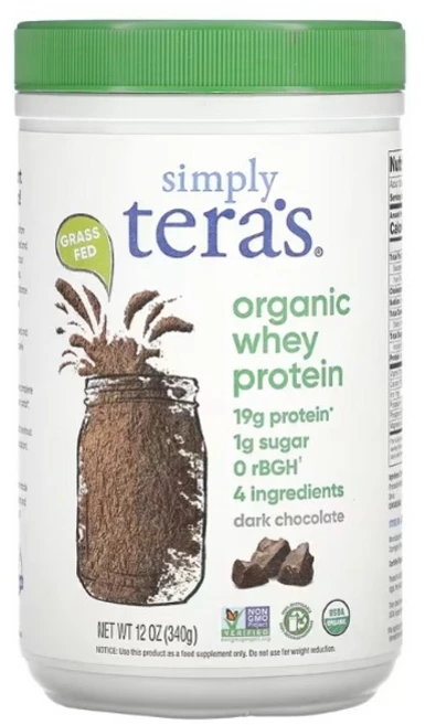 Simply Tera's 유기농 유청 단백질 다크 초콜릿 340g(12oz) Tera's (심플리 테라스), 1개, 340g - 쿠팡
