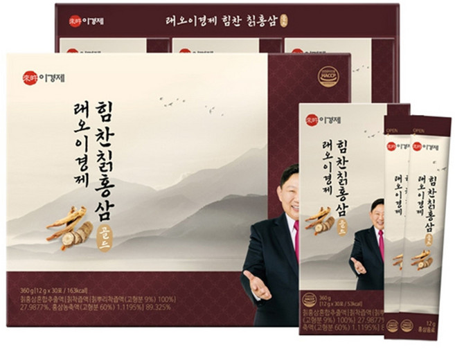 이경제 힘찬 녹용 칡홍삼 골드 12g x 30포, 30개, 12ml