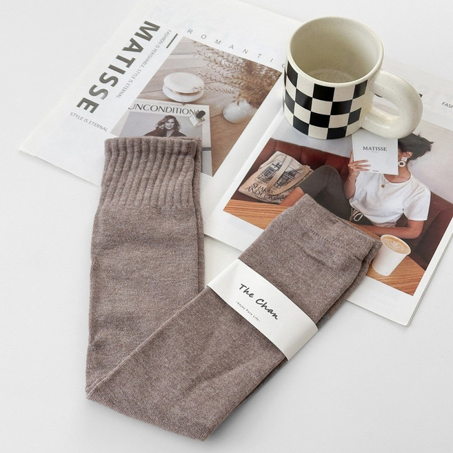 親膚羊絨高彈顯瘦過膝襪套，5色新品，保暖腿套