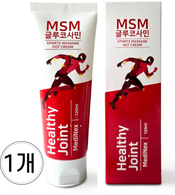 헬시조인트 MSM 글루코사민 유황 온열 마사지 릴렉싱 리커버리 크림, 1개, 120ml