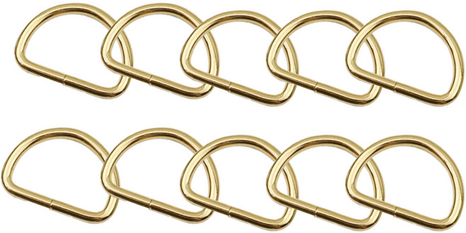D링 연결고리, 10개, 골드