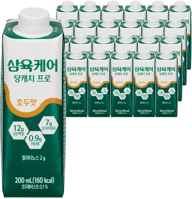삼육케어 당캐치프로 당뇨식 호두맛, 24개, 200ml