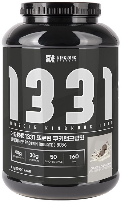 머슬킹콩 1331 프로틴 쿠키앤크림맛 2kg, 1개