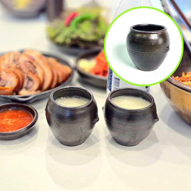 항아리 모양 술잔 도자기 소주잔 막걸리 전통주 홈술, 단품
