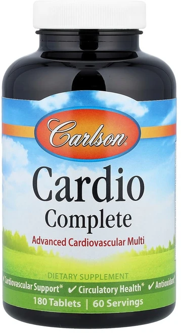 칼슨 카디오 컴플리트 어드밴스드 카디오바스큘러 종합비타민 180정 - 쿠팡