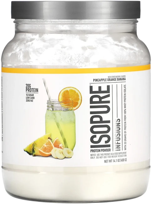 새해 건강을 선물하세요 Isopure Infusions 단백질 분말 파인애플 오렌지 바나나 400g(14.1oz) 특별관리진행, IsopureInfusions단백질분말파인애플오렌지바나, 400g, 1개 - 쿠팡