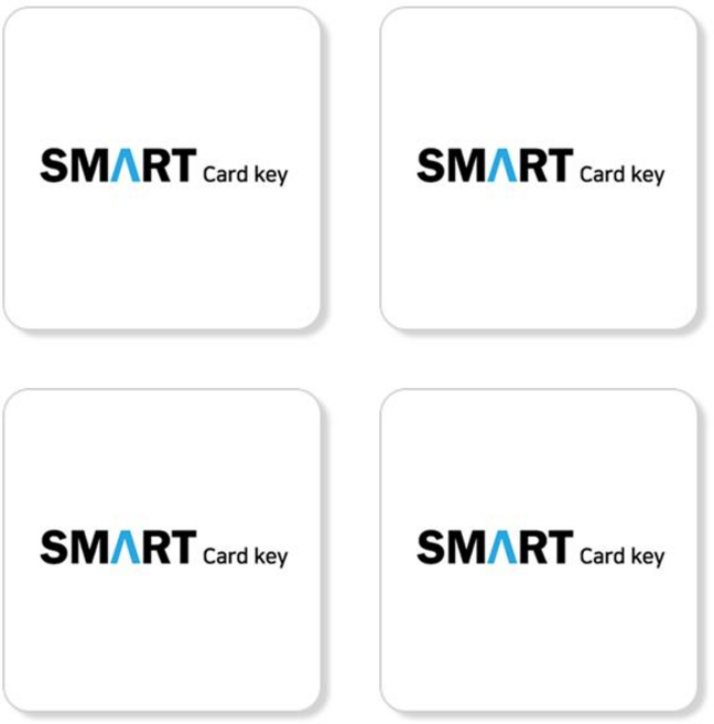 모든 브랜드 호환 스마트 카드키, 부착형(화이트), 4개