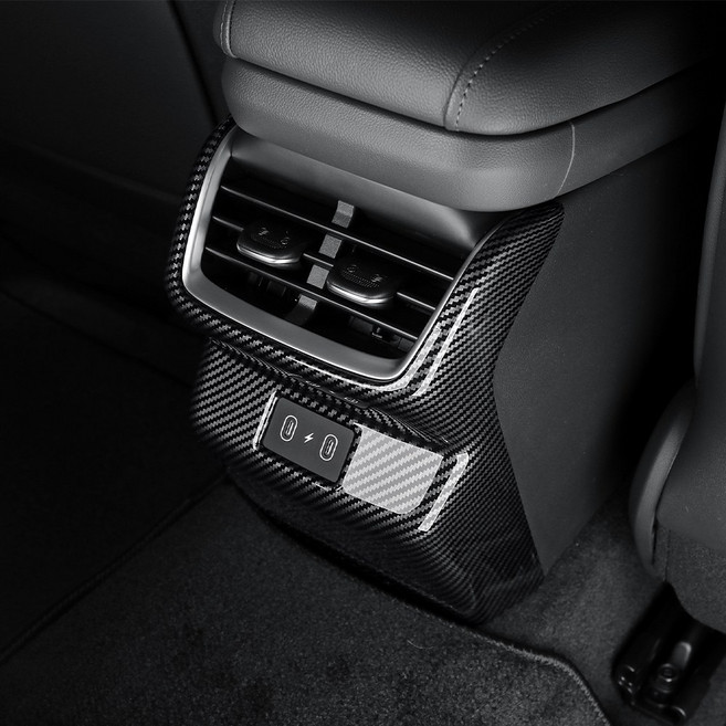 카스타 호환 그랜저 GN7 우드 카본 몰딩 2열 송풍구 커버 실내 튜닝 용품, [2WD]카본