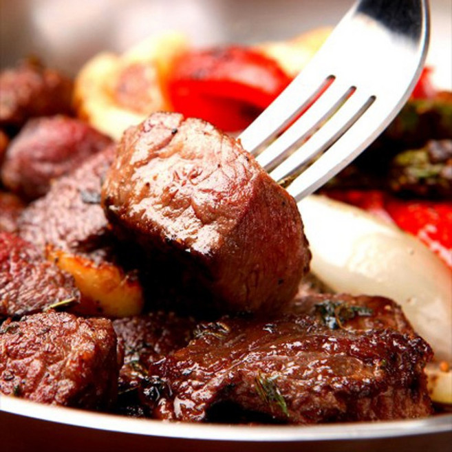 저지방 고단백 부채살 큐브 프라임등급 소고기 스테이크 큐브, 3개, 200g