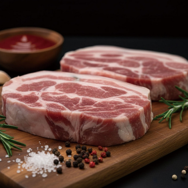 포천 까망깨돈 토종 흑돼지 목살(구이용), 1개, 500g