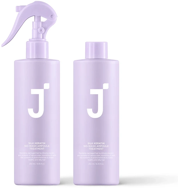 제이숲 실크 케라틴 노워시 트리트먼트 250ml x 2 모발 윤기 수분 영양공급 부드러운 머릿결 헤어케어, 2개