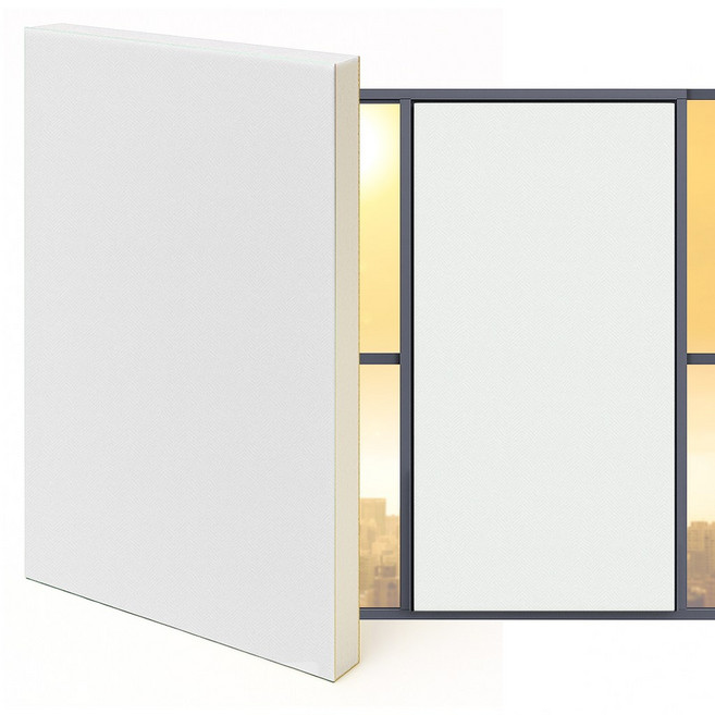 창문햇빛가리개 창문열차단 단열필름 백색스티로폼 유리창 단열재, 헤링본 화이트