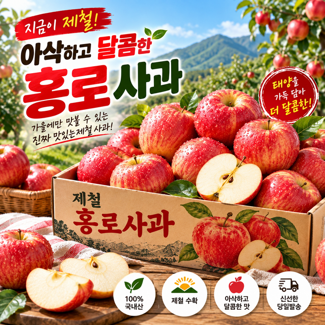 초특가 고당도사과 산지직송 못난이 제수용 사과, 1박스, 3kg / 중대과 / 10~16과 내외
