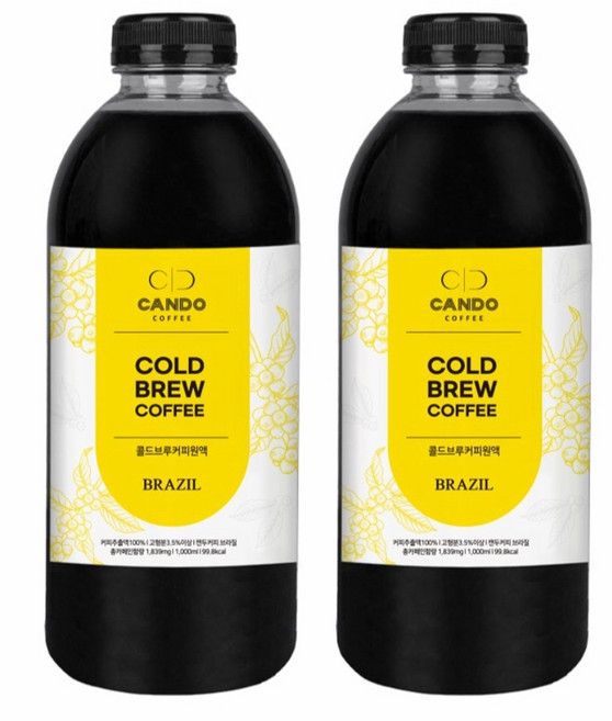 [캔두커피]콜드브루 원액 카페 업소용 고소한맛, 10개, 1개입, 1L