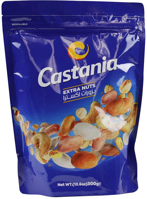 카스타니아 BBQ 레바논 혼합 견과류 캐슈 혼합 16온스(4팩), 1 Extra Mix with Pistachios, A