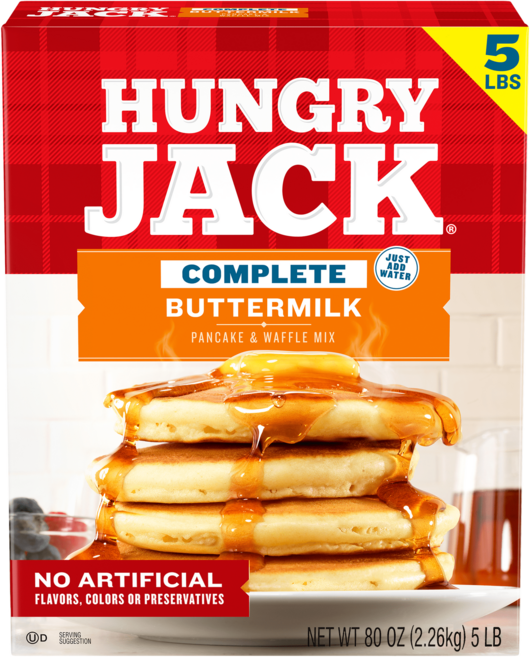 헝그리잭 컴플리트 버터밀크 팬케이크 & 와플 믹스, 2.26kg, 1개
