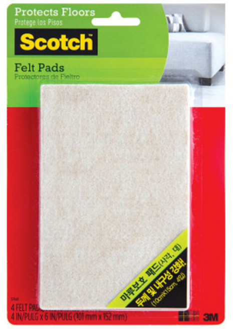3M 스카치 마루보호 패드 사각 4입, 2개