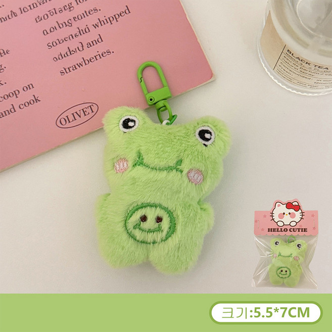 뉴프렐류드 캐릭터 인형 키링, 1개, 개구리