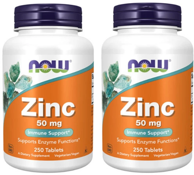 Now Foods Zinc Gluconate 나우푸드 아연 징크 글루코네이트 50mg 250정 2팩, 2개 - 쿠팡