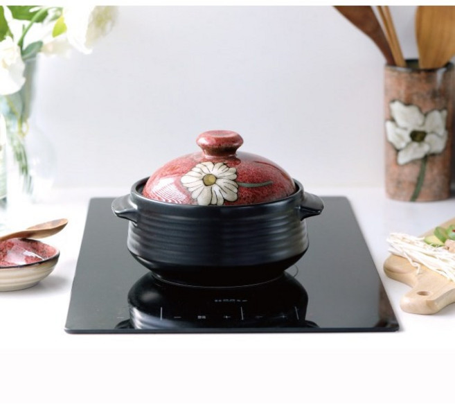 튼튼한 인덕션 뚝배기 냄비 20.7x8.5(cm) 소담 내열냄비 중 레드, 20.7cm, 1개