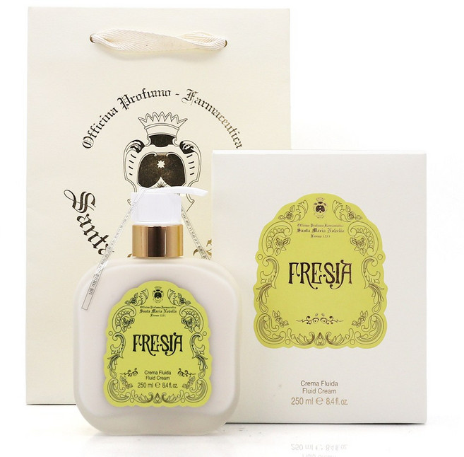 [정식 한글라벨 백화점제품] 산타마리아노벨라 바디로션 크레마플루이다 글라스패키지-프리지아, 1개, 250ml