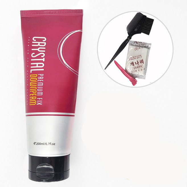 남자 셀프 다운펌 뜨는머리 옆머리 고정 10분완성 원터치 크림 크리스탈, 1개, 200ml