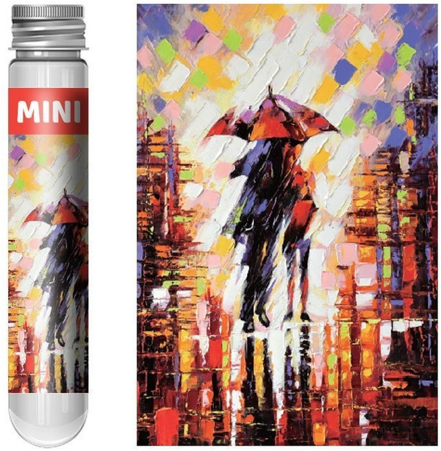妙物優選 150片 Mini試管拼圖, 雨中戀人, 1個