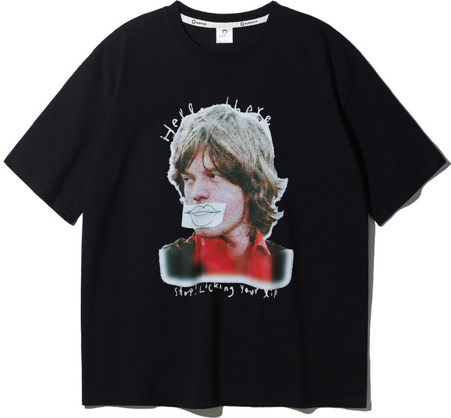 앨빈클로 남녀공용 LIPS 오버핏 반팔 티셔츠 AST4563