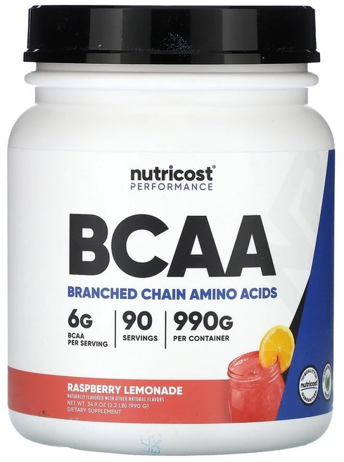뉴트리코스트 Nutricost Performance BCAA Raspberry Lemonade 2.2 lb 990 g, 1개, 990g - 쿠팡