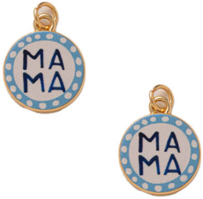 티큐 악세사리 키링 부자재 DIY 핸드페인팅 아트 양면 목걸이 참장식 펜던트 2개 세트 E516