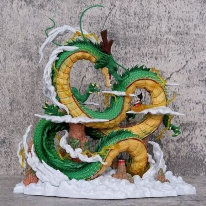 七龍珠 神龍與小悟空 GK 手辦模型, 1個, 七龍珠神龍與小悟空GK 手辦動漫雕像擺件