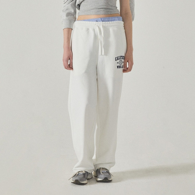 후아유 캠퍼스 엠블럼 와이드 팬츠(U) WHTMF2201U