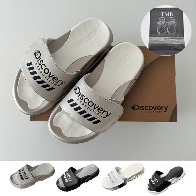 [백화점정품] 디스커버리 사무실 학교 슬리퍼 편안한 실내화 키높이 BKSD DCSL01+TMB파우치