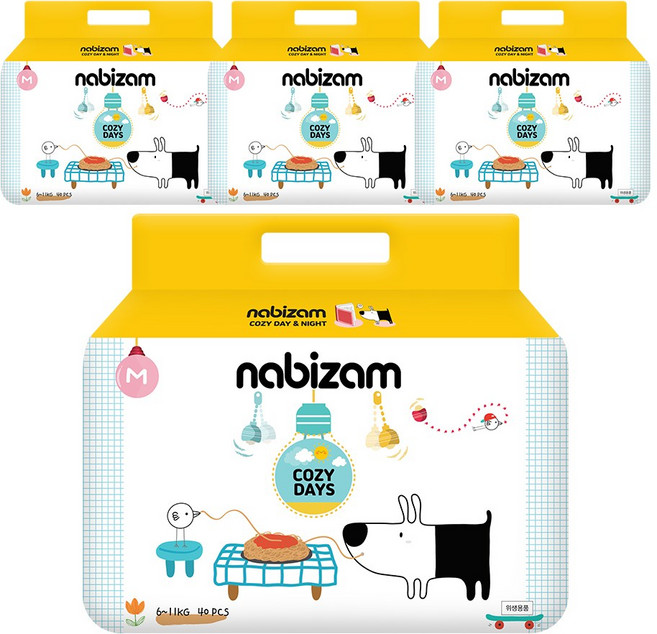 나비잠 코지 밴드형 기저귀, 중형(M), 160매