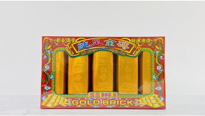 純足大金元寶 大金磚 大金條 祭祀環保金紙, 1個, 純足金磚(大)(超商限12盒), 彩色