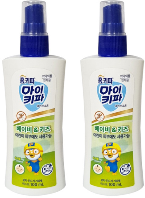 마이키파 베이비 키즈 미스트 해충퇴치제, 2개, 100ml