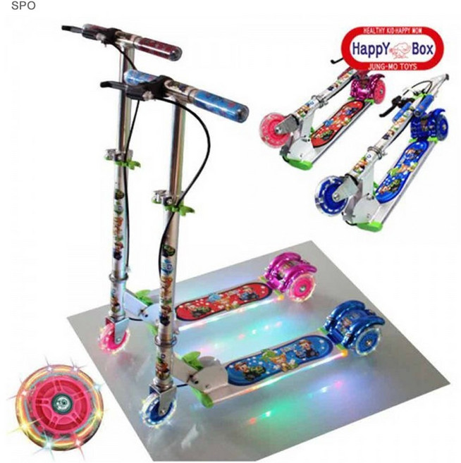 LED킥보드 유아퀵보드 어린이씽씽카 어린이날선물, 1개, 레드