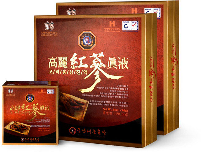 금산에서 직접 만든 순수 홍삼 100% 진한 홍삼액 고려홍삼진액 80mL*60포, 60포, 2개