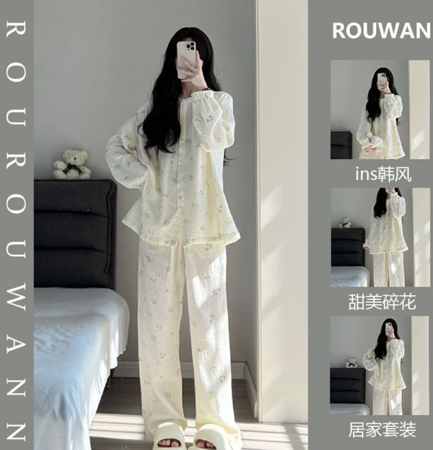ROUWAN 韓版印花居家睡衣套裝