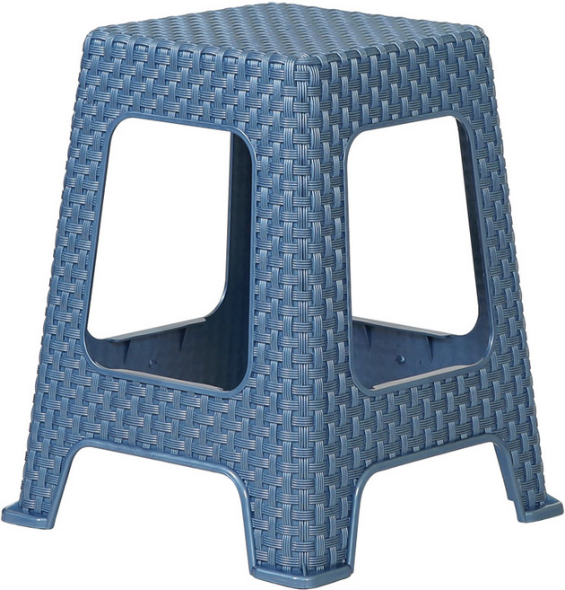 지오리빙 플라스틱 라탄 의자, 라탄의자 사각(블루), 1개