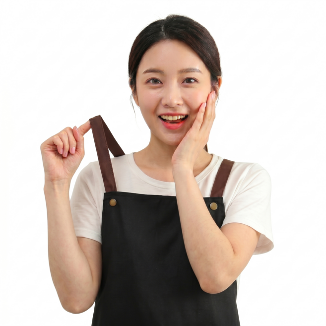 그램제로(Gram 0) 145g H형 가벼운 초경량 앞치마 포켓 생활 방수 카페 바리스타 식당 미술 돌봄 원예, 1개, 블랙