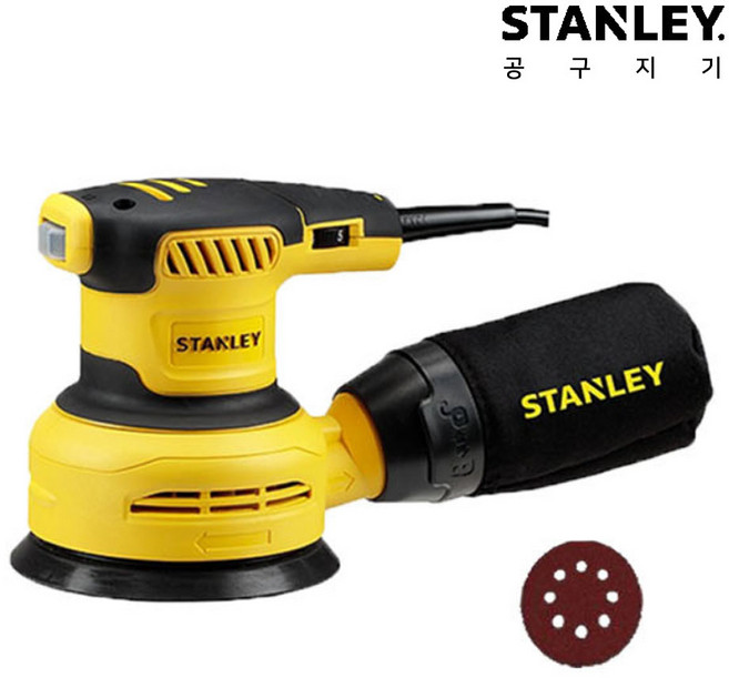 스텐리 샌딩기 원형 샌더 사포 페이퍼 광택기 속도조절 SS30 스탠리 원형샌더, 1개