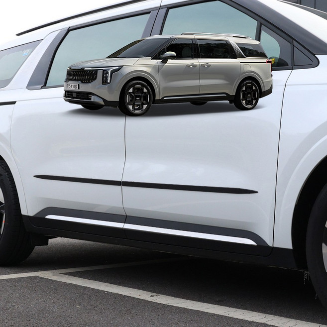 BMC 더뉴 카니발 페이스리프트 KA4 호환용품 도어가드 튜닝 문짝보호몰딩, BMC흰화이트(하단), 1개