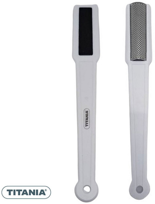 티타니아 미세각질 + 거친 각질 제거용 양면 풋파일 발바닥 발뒤꿈치 굳은살 제거, 1개, 1개입