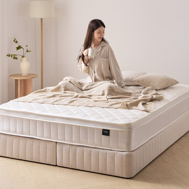 [쿠팡방문설치] 베디스 국내산 숨결애 독립 포켓 스프링 라텍스 유로탑 매트리스 슈퍼싱글, 중간 단단함, 26cm